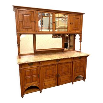 Showcase sideboard Louis XVI style solid wood XIX century