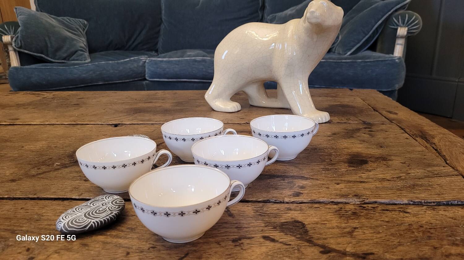 5 fine porcelain cups