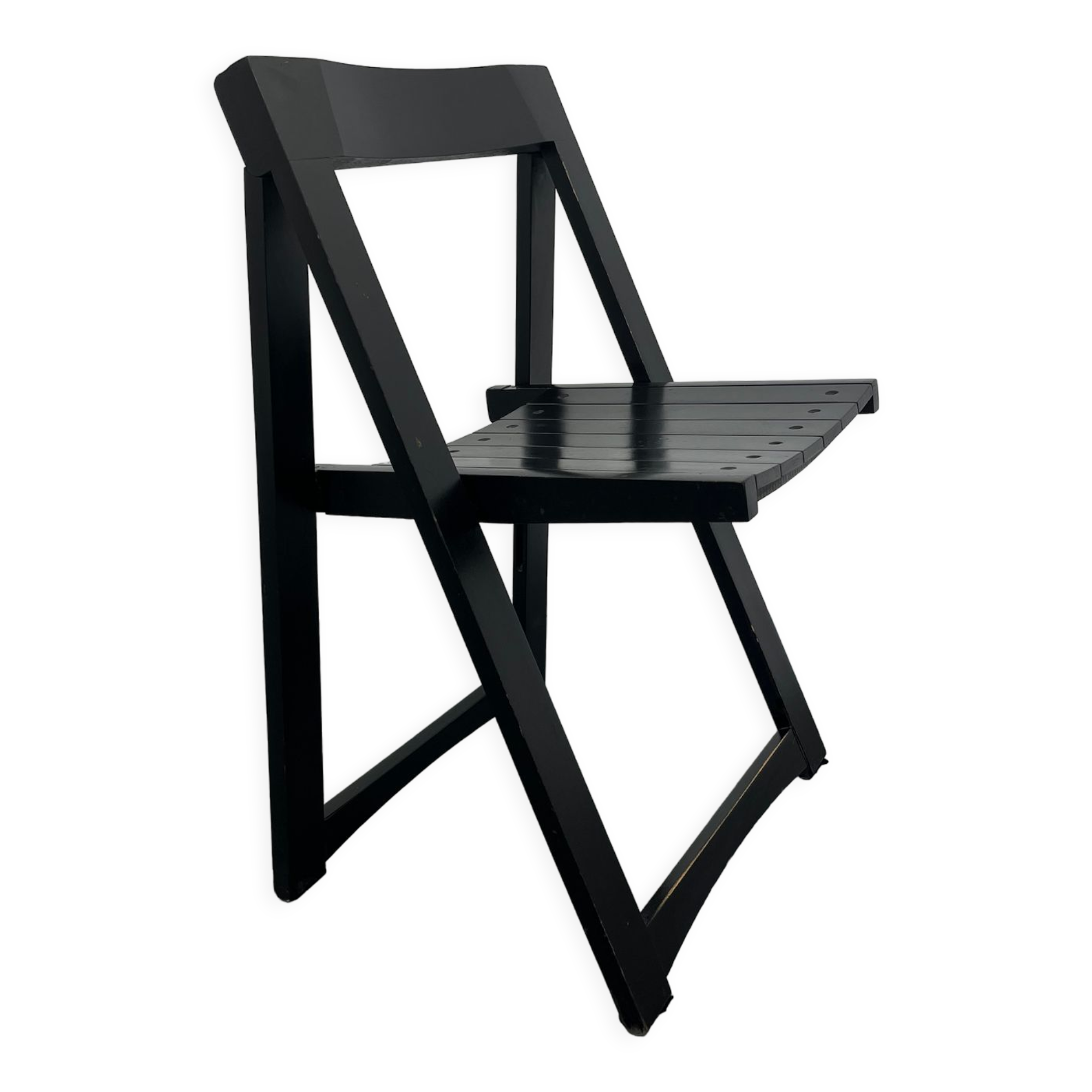 Chaise pliante en bois, années 1970