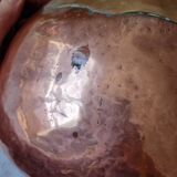 Copper and brass pitcher