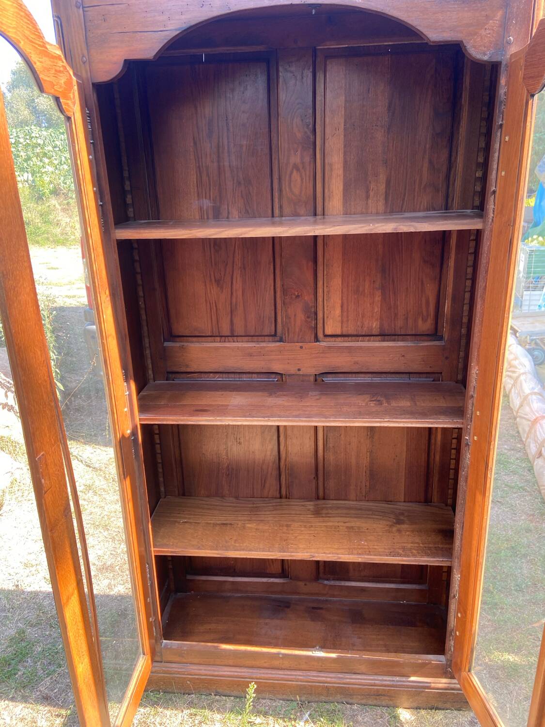 Late 19th century glass-fronted bookcase