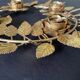 Chandelier crown 4 flames in golden metal