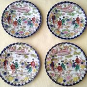 Set of 4 dessert plates made of Japanese porcelain