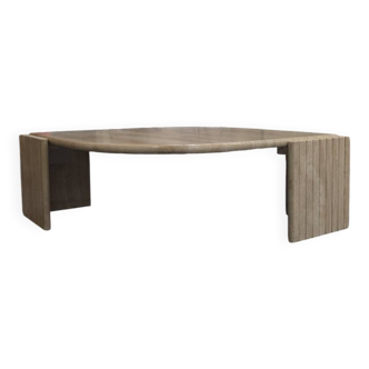 Vintage travertine coffee table from the 80s.