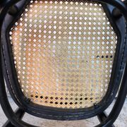 Bistrot wood & seat canned chair 70s vintage