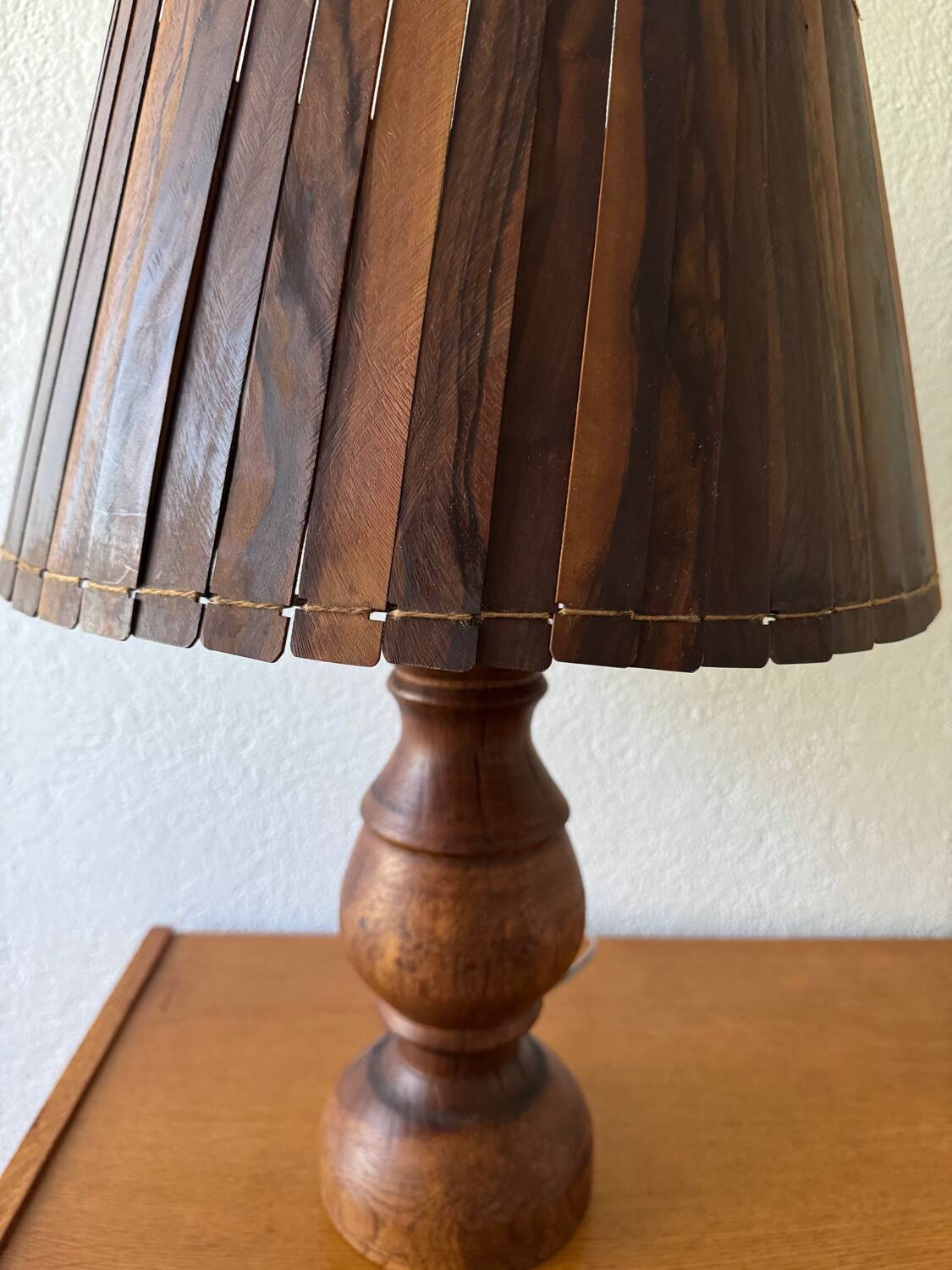 Large teak lamp from the 60s