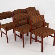 Set of six teak chairs, Danish design, 1970s, production: Denmark
