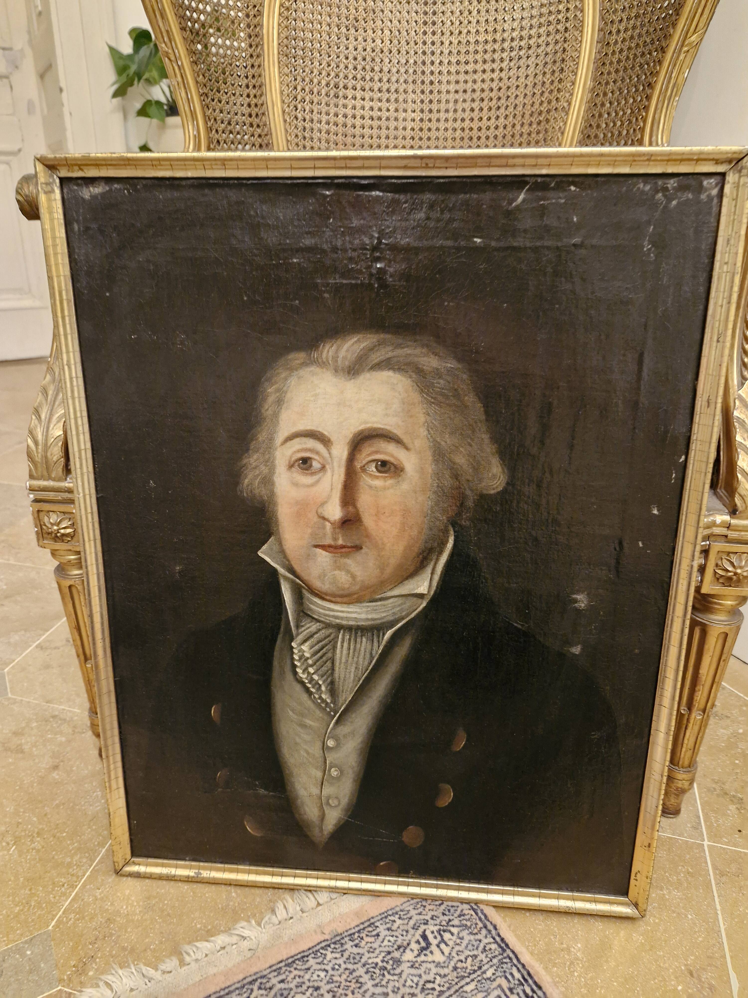18th century, portrait of a man oil on canvas