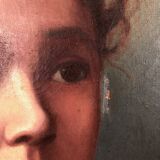 Artheme Denis, portrait of a young woman. Oil on canvas signed and dated 1885