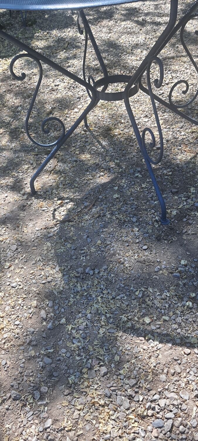 Vintage wrought iron coffee table