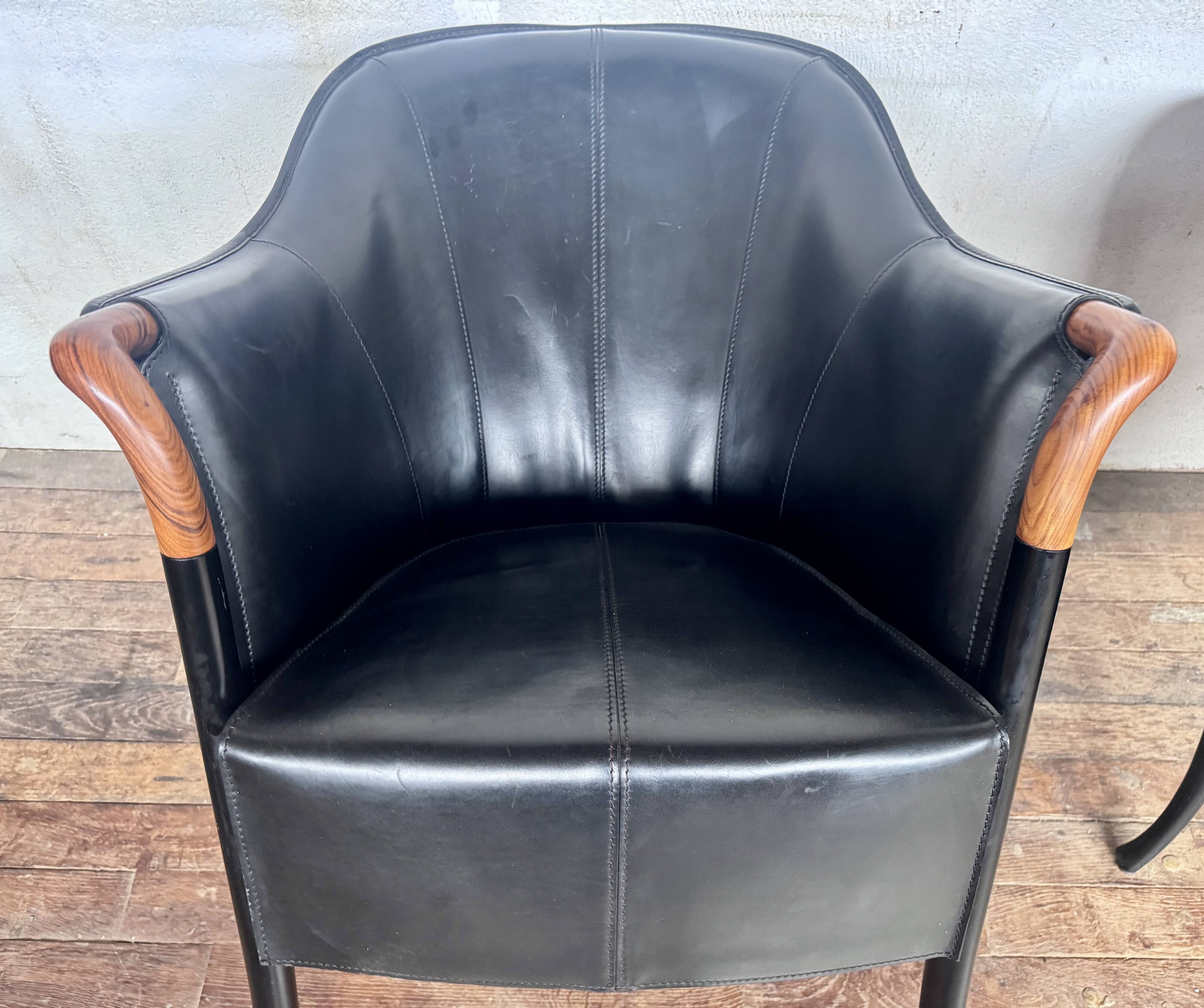 2 designer armchairs by Umberto Asnago for Giorgetti Italy