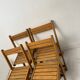 4 chaises pliables en bois vintage