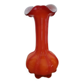 Vase rouge orangé, années 60