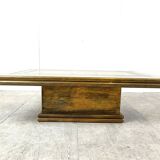 Vintage brass coffee table by Rodolfo Dubarry, 1970s