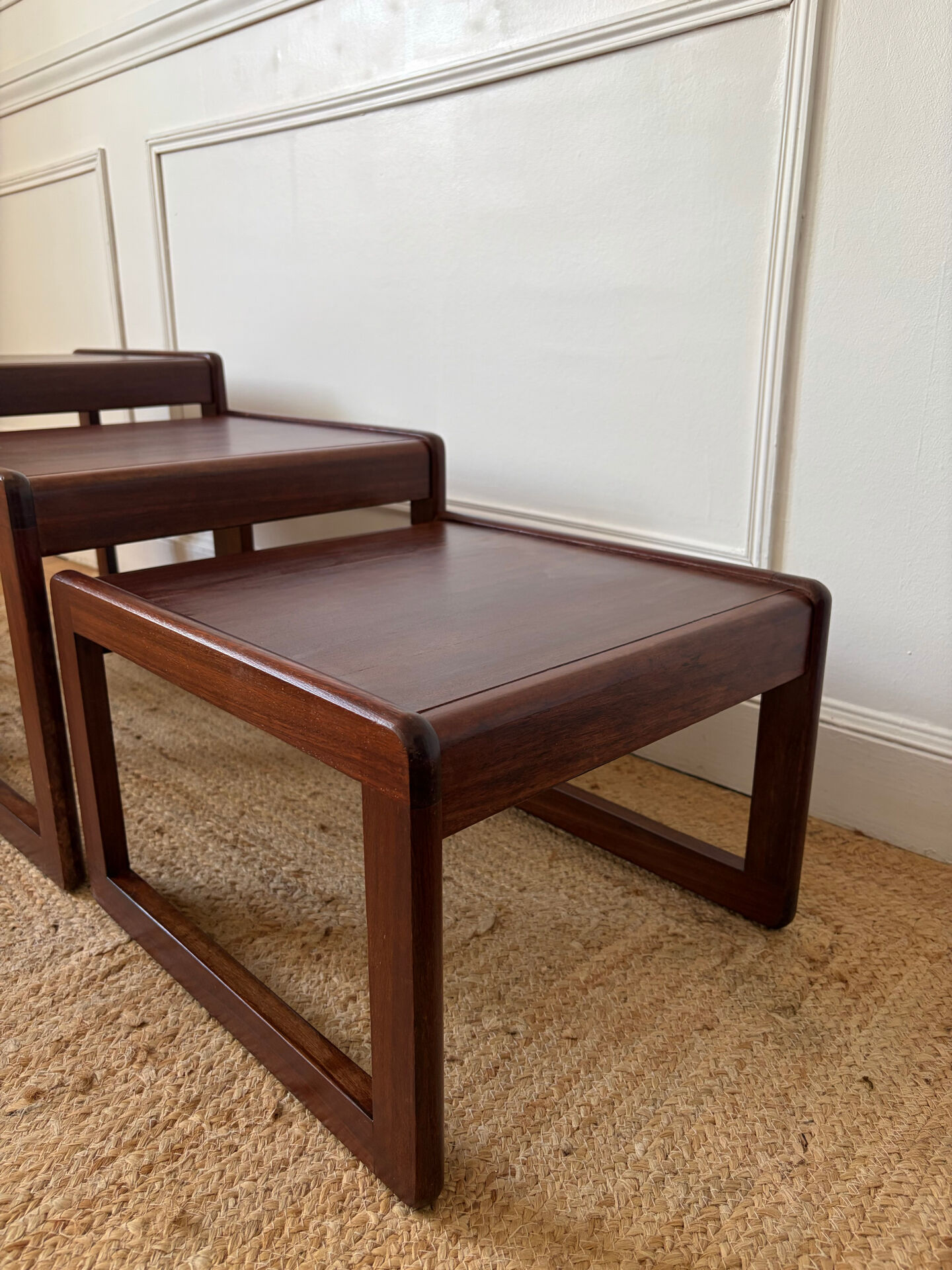 Nest of tables in teak from the 1960s.