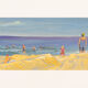 Plage, Gouache sur papier, 50 x 29 cm