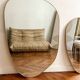Large organic dune mirror - gold