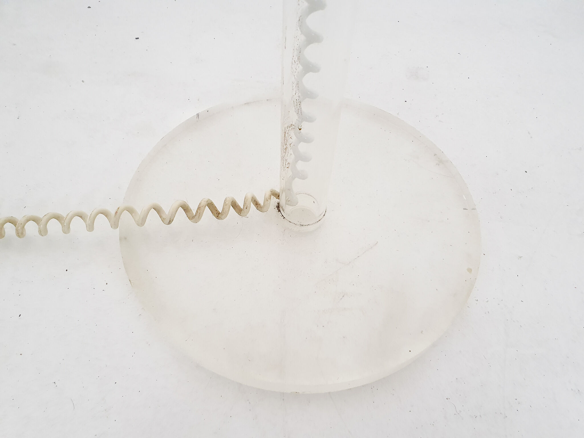 White plexi floor light by Harco Loor, The Netherlands