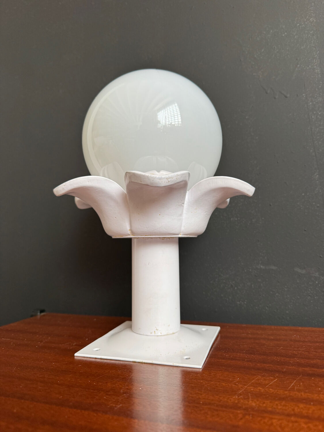 Opaline palm tree ceiling light from the 1980s.