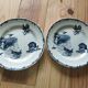 Assiettes Terre de Fer – Décor pastoral bleu – XIXe