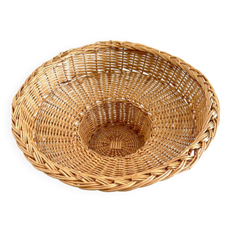 Large Wicker Basket on Foot