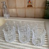 Set of 6 crystal whiskey glasses
