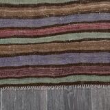 Blue & Green Striped Kilim Rug 146x288Cm SK 241322