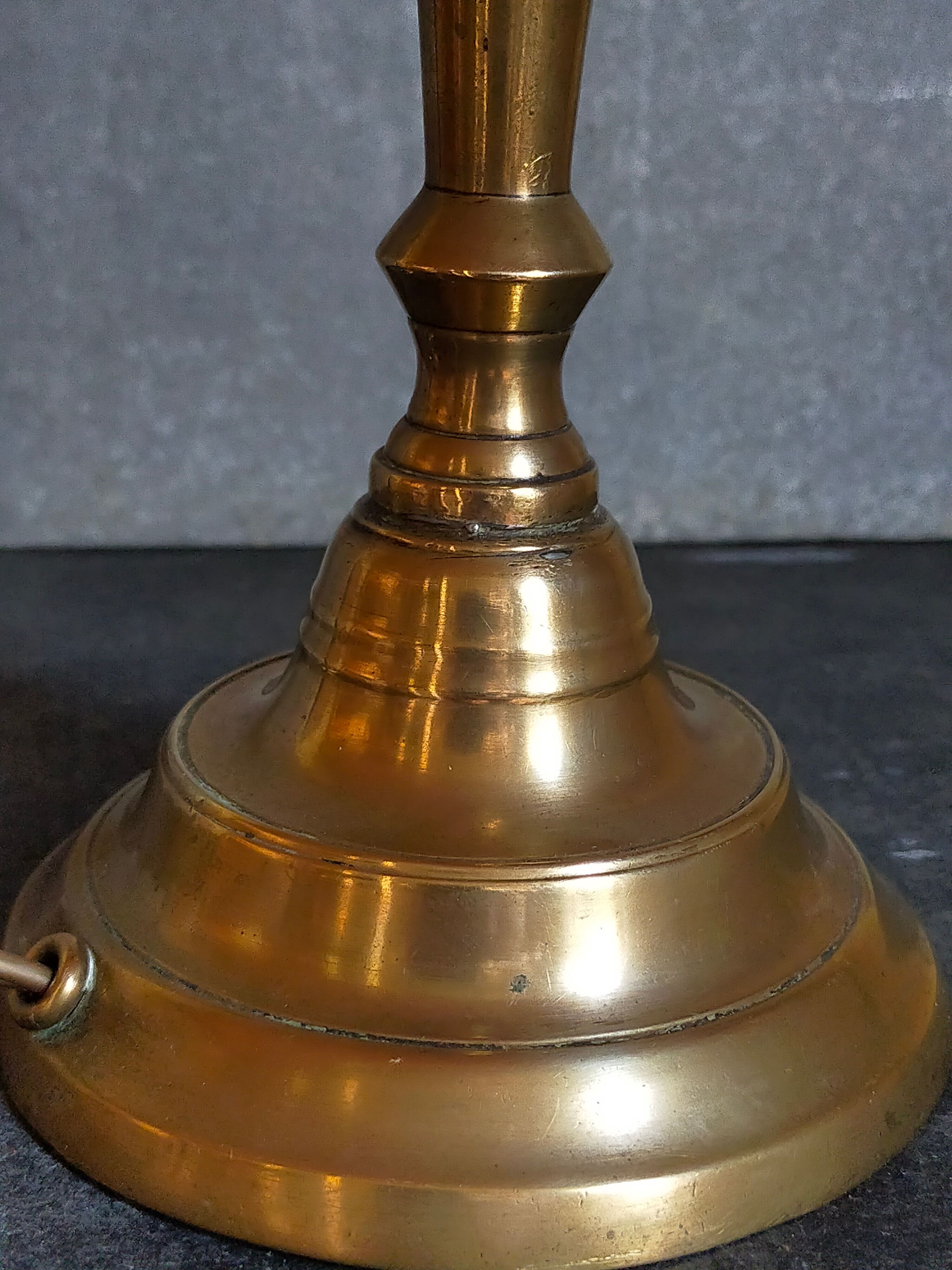 Old solid brass lamp base