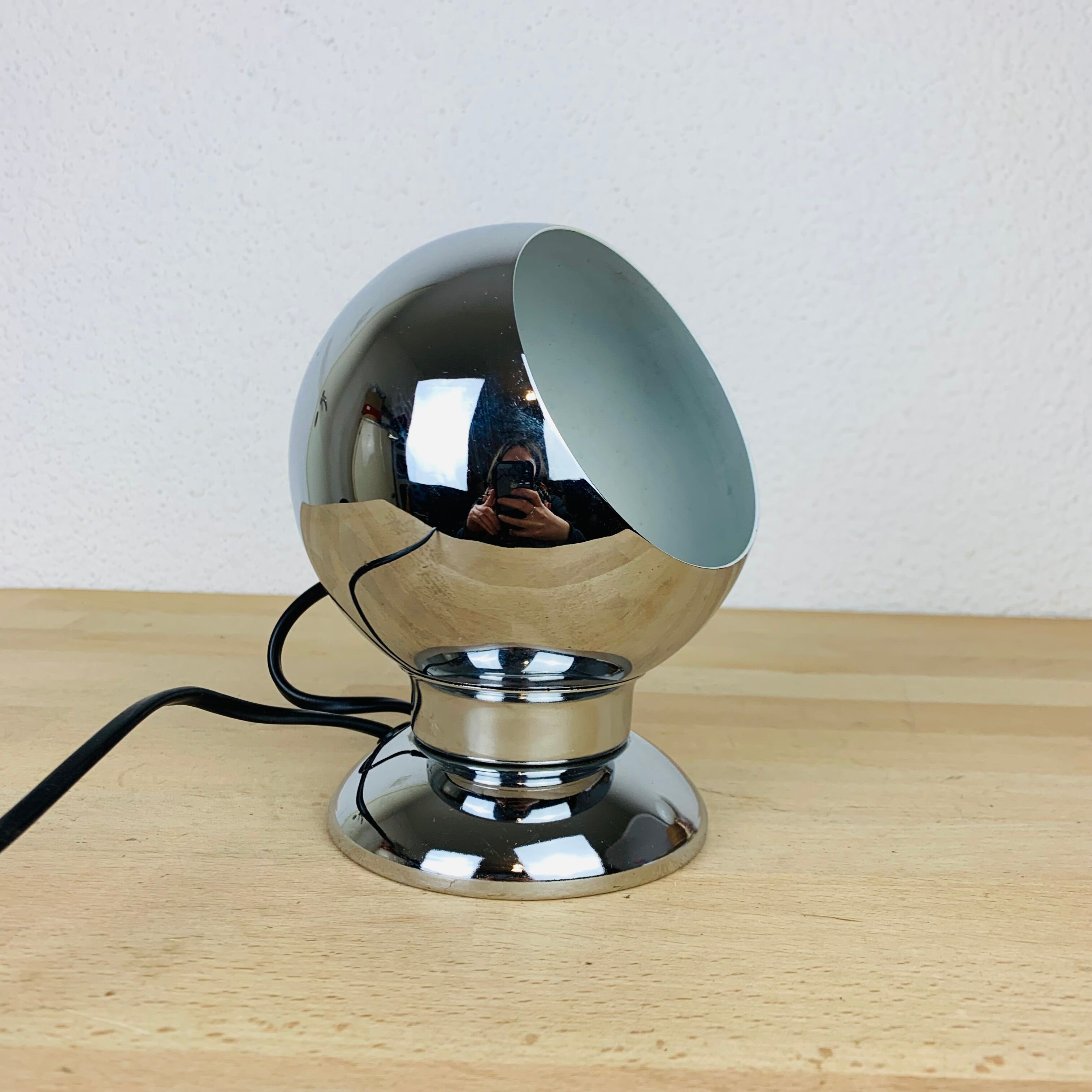 Eyeball spot lamp chrome 70s space age
