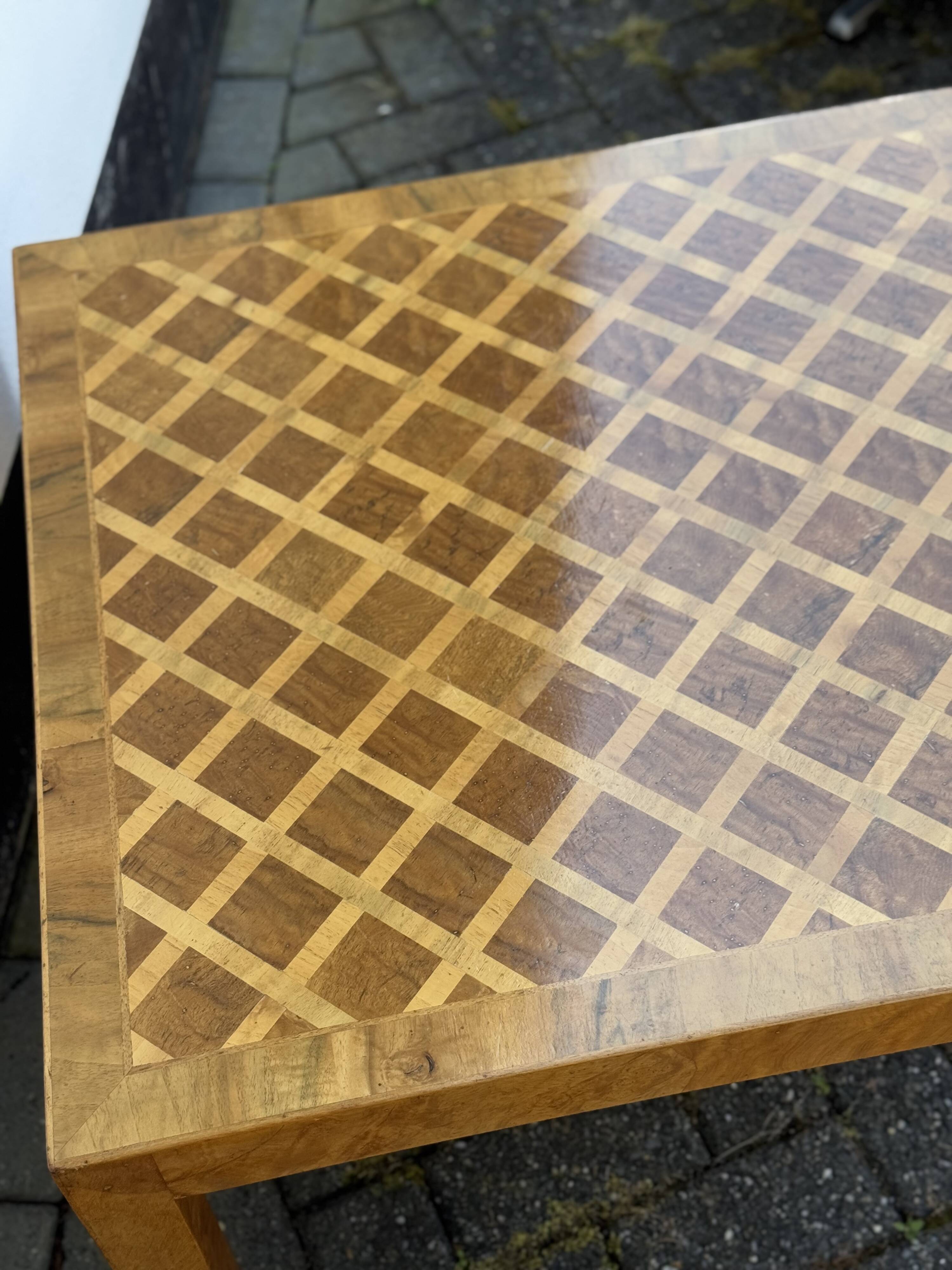 Italian Inlay Walnut Coffee Table