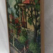 Ancien tableau huile sur toile signé dimension : hauteur - 83 cm- largeur - 58,5cm-