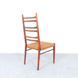 Teak and wicker dining chairs, 1960s