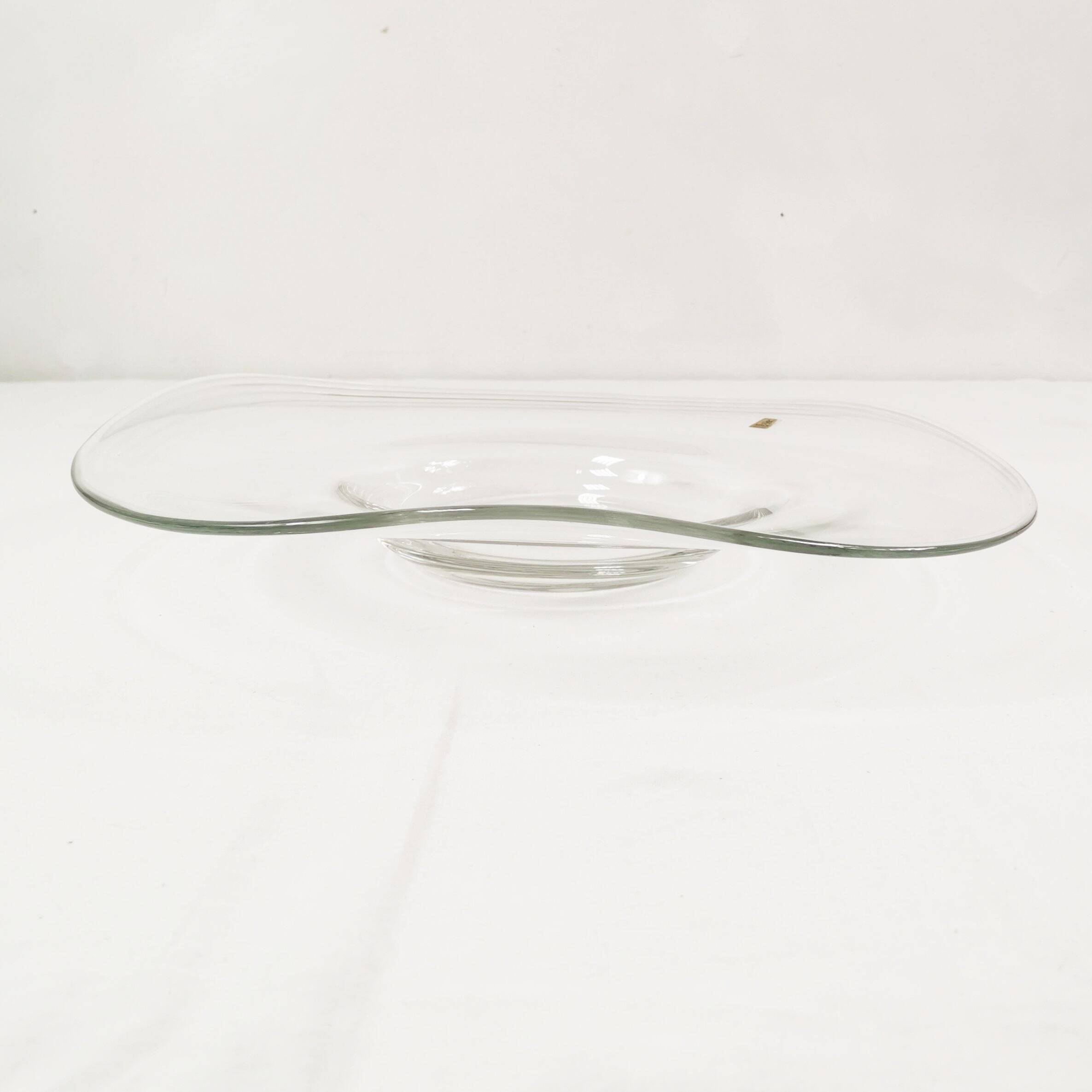 Large glass fruit platter Erwin Eisch, Germany 1960s