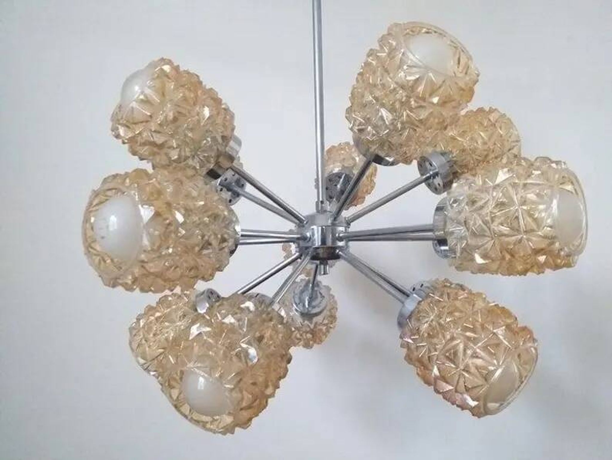Midcentury Atomic Sputnik Chandelier, Germany, 1970s