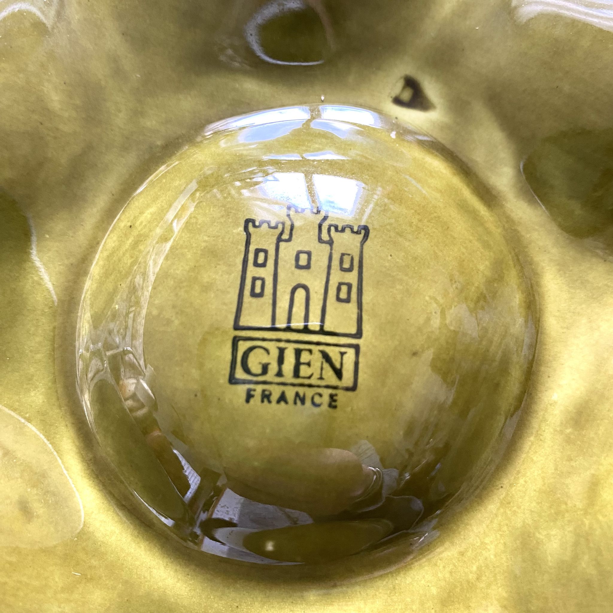 Vintage ceramic oyster plates from Gien