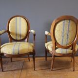 Pair of Louis XVI period armchairs