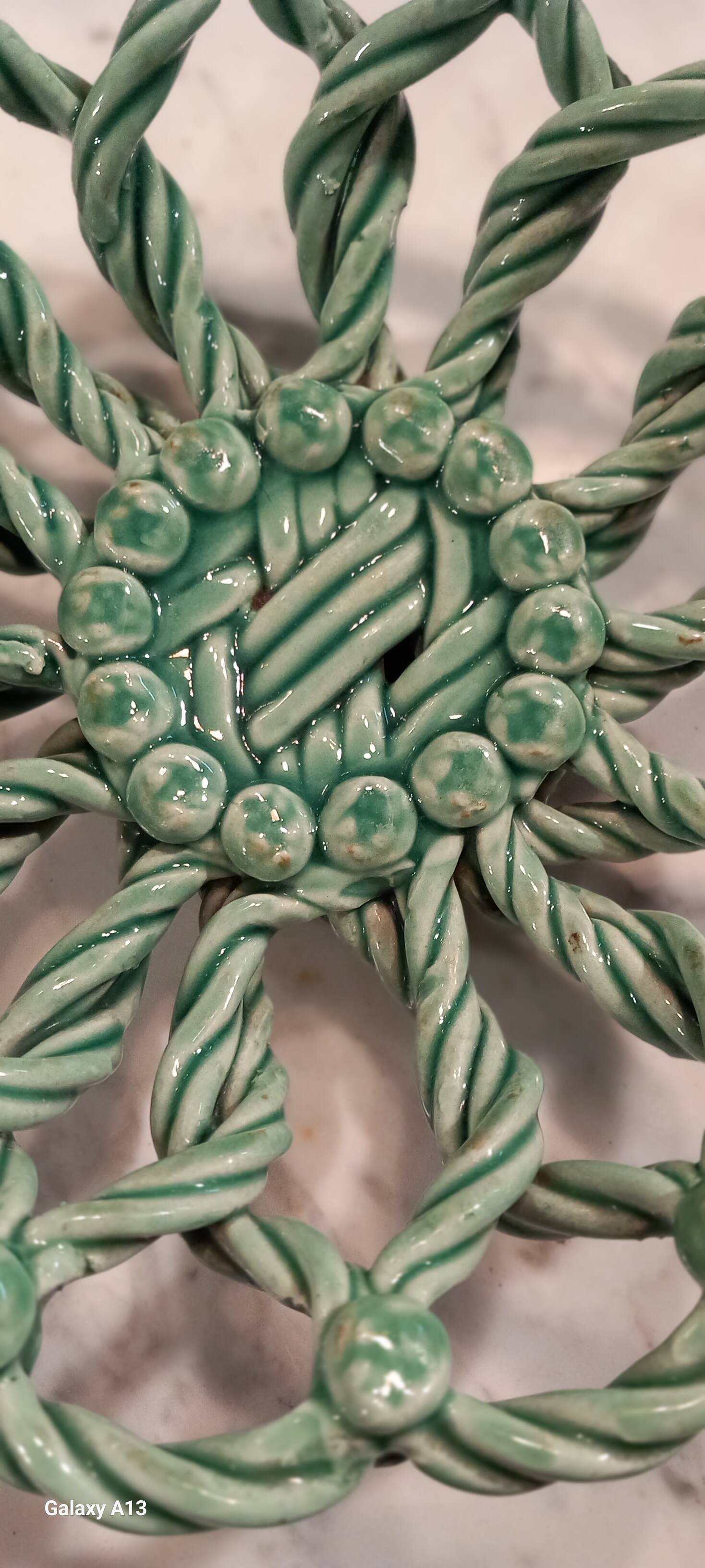 Vallauris ceramic braided cup