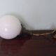 Minimalist Art Deco Pendant Lamp in Opaline Glass, 1950s