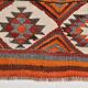 Orange & Brown Vintage Kilim Runner Rug, Oriental Pattern Hallway Carpet