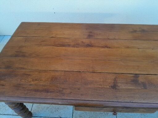 Old oak farmhouse table twisted feet