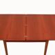 Table à manger extensible en teck, forme carrée