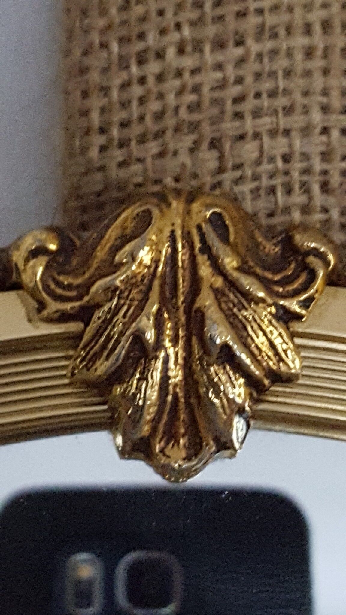 Miroir oval doré 63x37cm