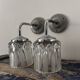 Pair of vintage chrome wall lights