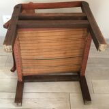 Pair of vintage design safari armchairs 50s