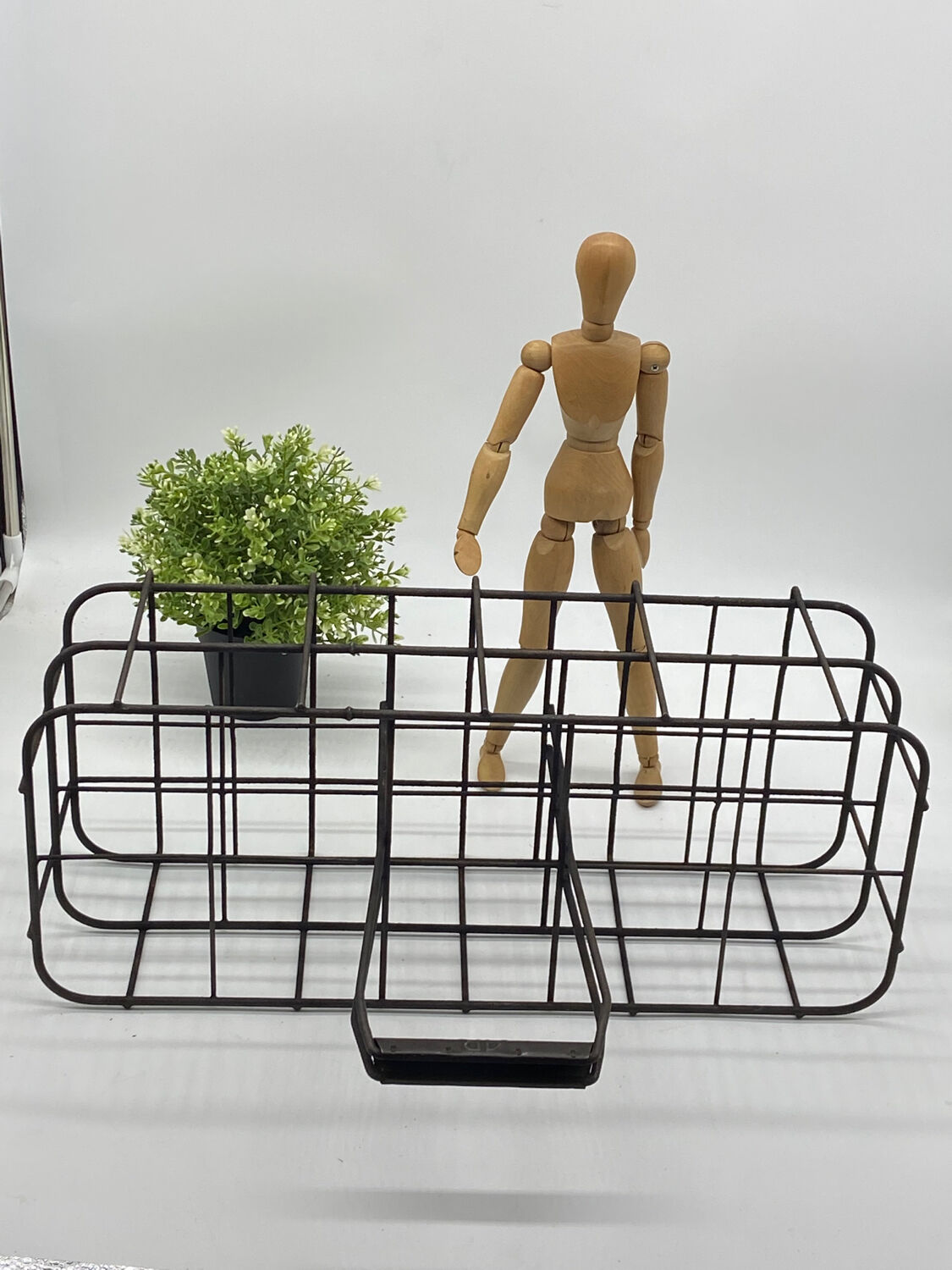 Old metal bottle rack