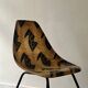 Chair in fibreglass and metal by René-Jean Caillette, stork, 1950 design.