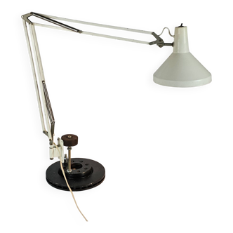 Hala Zeist - Lampe d'architecte - lampe de bureau - Busquet - blanc - années 60