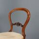 Antique walnut chairs with upholstered seats, Italy, mid-19th century.