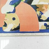 Horst Antes litografia “Portret głowy w kolorze”, Niemcy lata 70.