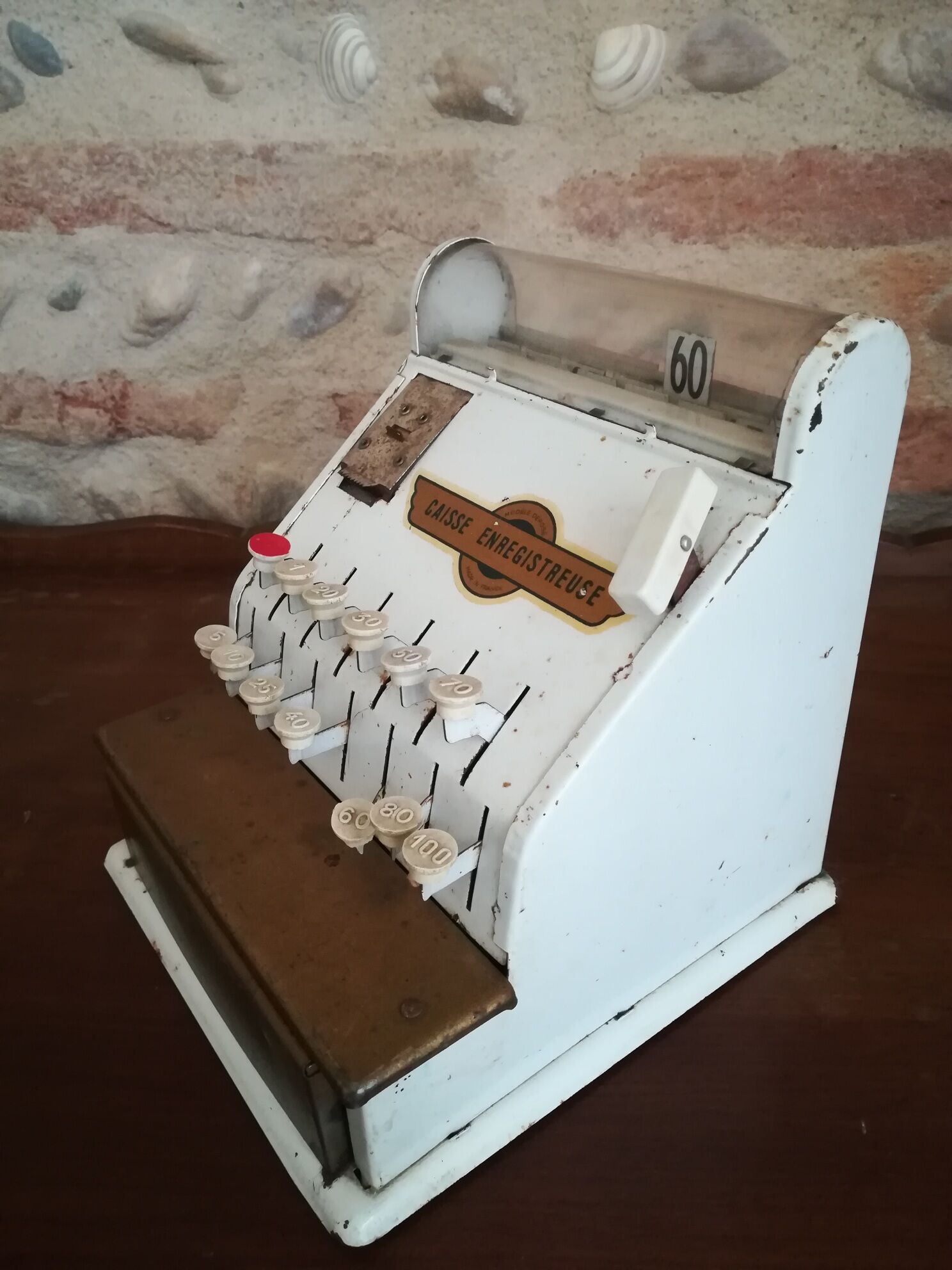 Toy cash register of the 1950s